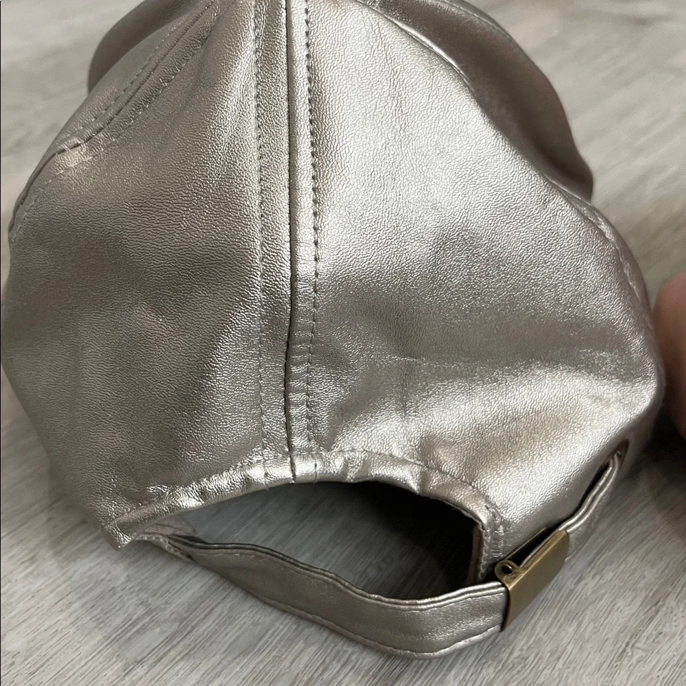 Free People Gramercy Vegan Leather Baseball Hat Cap Adjustable Strap Bundle of 2
